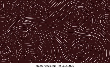 abstract wave scratch lines with brown color elegant design