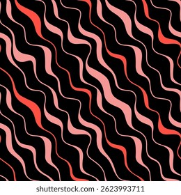 Abstract wave seamless pattern. Color vector illustration. Background