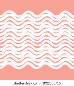 Abstract wave seamless pattern. Stylish geometric background. Wavy line ornamental wallpaper.  Water wave line stripe texture