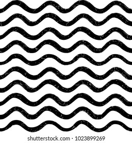 Abstract wave seamless pattern. Stylish geometric background. Wavy line ornamental wallpaper.  Water wave line stripe texture 