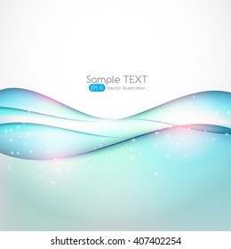Abstract Wave Set on White Background. Vector Illustration. EPS10