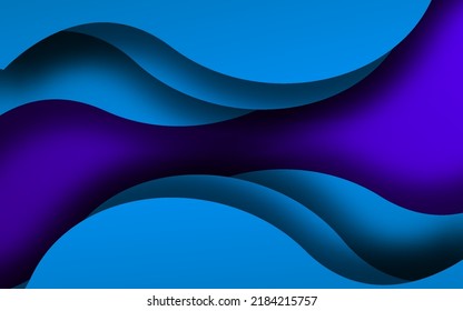 Abstract wave shape blue background vector