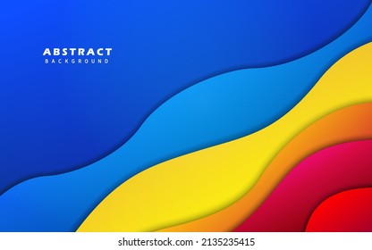 Abstract wave shape colorful background vector