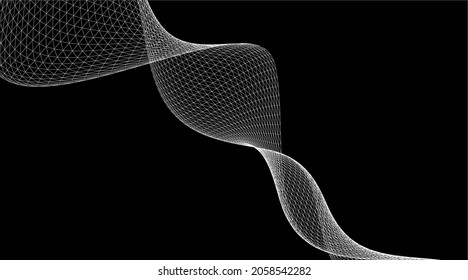 abstract wave shape geometric  vector drawing