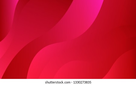 Abstract wave shape with gradient red, orange, purple color. Warm colors. Vector illustration