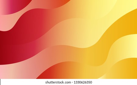 Abstract wave shape with gradient red, orange, purple color. Warm colors. Vector illustration