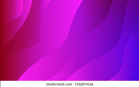 Abstract wave shape with gradient red, orange, purple color. Warm colors. Vector illustration