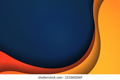 Abstract wave shape overlap layer background vector
