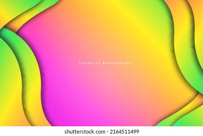 Abstract wave shape overlap layer background vector