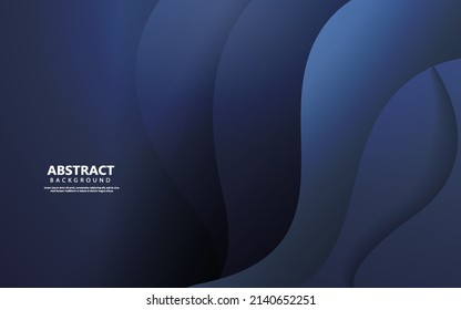 Abstract wave shape paper art background vector
