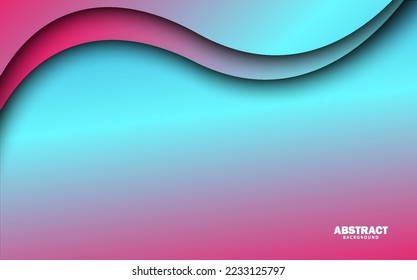 Abstract wave shape papercut background vector