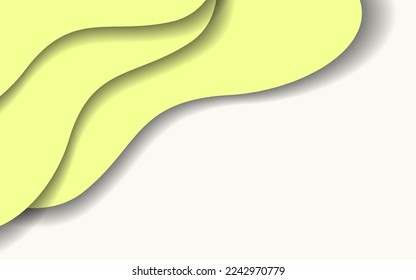 Abstract wave shape papercut background vector