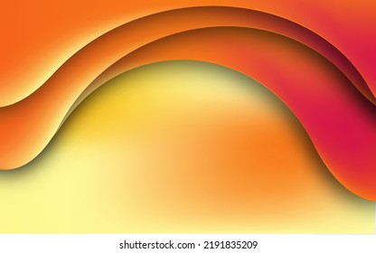 Fondo de color naranja de forma de onda abstracta