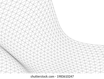 abstract wave shape vector 3d illustration 