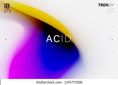 Abstract Wave Shapes Background Design. Vivid Colors Backdrop. Trendy Color Flow Artwork
