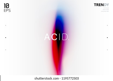 Abstract Wave Shapes Background Design. Vivid Colors Backdrop. Trendy Color Flow Artwork