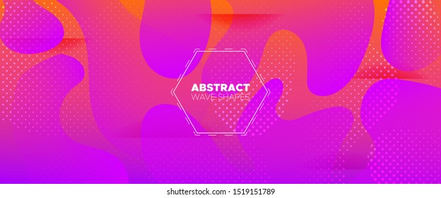Abstract Wave Shapes. Neon Gradient Poster. Purple Graphic Wallpaper. Digital Template. Abstract Flow Design. Minimal Poster. Vector Illustration. Futuristic Motion. Abstract Fluid Pattern.