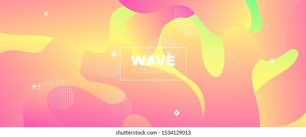 Abstract Wave Shapes. Pink Minimal Poster. Multicolor Vector Illustration. Futuristic Concept. Abstract Flow Design. Gradient Brochure. Graphic Wallpaper. Digital Template. Abstract Fluid Pattern.