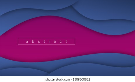 Abstract Wave Shapes Trendy Gradients. Geometric Background Design Composition For Flyer, Banner, Magazine, Brochure, Website, Cover, Poster, Mobile App. Vector Illustration, Eps 10.