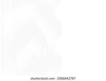 Abstract wave smooth texture minimalist white background vector illustration template for banner wallpaper backdrop