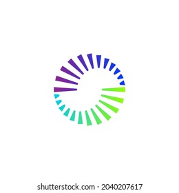 Abstract wave sound linear logotype. Wave flow logo symbol. Motion stream water aqua vector icon in minimalistic style