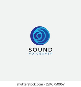 altavoz de logotipo de onda y sonido abstracto