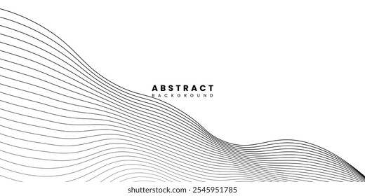 Abstract wave strip lines on white background design. Vector illustration