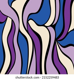 Abstract wave, striped pattern. Vector Illustration.