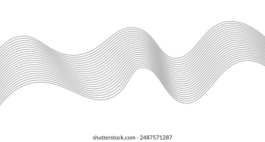 Abstract wave stripes lines background. Vector illustration