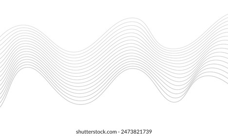 Abstract wave stripes lines pattern on white background vector