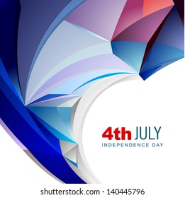 abstract wave style amecian independence day vector design