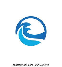 diseño gráfico vectorial de diseño de onda abstracta icono de logotipo con estilo