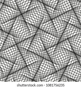 Abstract wave stylish texture. Endless modern halftone background. Vector seamless geometric pattern