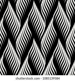 Abstract wave stylish texture. Endless modern halftone background. Vector seamless geometric pattern
