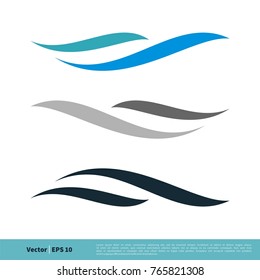 Abstract Wave Swoosh Icon Vector Logo Template Illustration Design. Vector EPS 10.