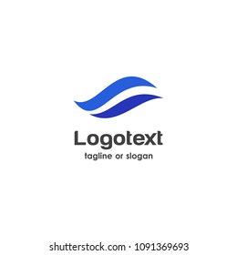 Abstract wave symbol. Ocean logo. Sea icon. Water symbol
