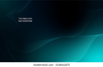 abstract wave technology background with blue light smooth and flow. Big data. Abstract background 3d rendering.