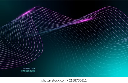 fondo de tecnología de onda abstracta con luz azul suave y fluido. Grandes datos. Representación 3d del fondo abstracto.