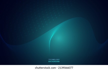 abstract wave technology background with blue light smooth and flow. Big data. Abstract background 3d rendering.