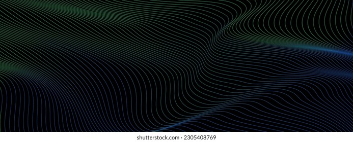 abstract wave technology background with gradient color lines