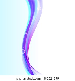 Abstract wave for template. Space for your text. Vertical
