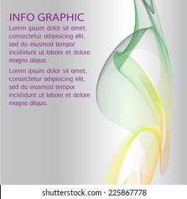 Abstract wave. text box. Brochure for computer graphic and technology. silver background.