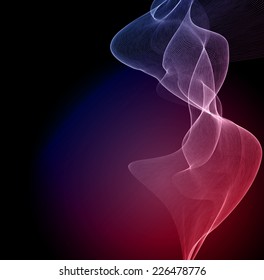 Abstract wave. text box. Brochure for computer graphic and technology. Dark red blue background. 