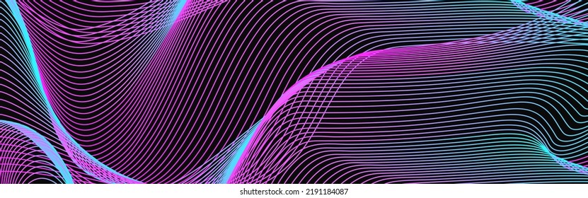 Línea de degradado de color de textura de onda abstracta
