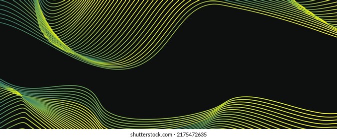 Abstract wave texture gradient colorful line style on cyan background for your design, banner, social media post. Vector 10 eps