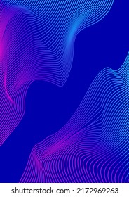 Abstract wave texture gradient line style on cyan background for your design, banner, social media post. Vector 10 eps