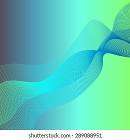 Abstract Wave Texture on Blue Green Background