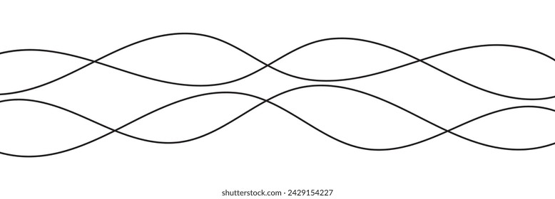 abstract wave thin curved lines graphic for design