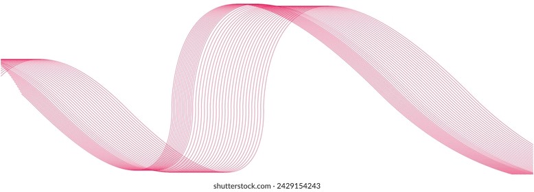 abstract wave thin curved lines graphic for design