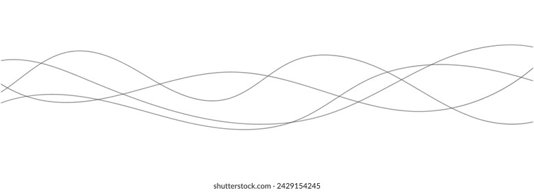 abstract wave thin curved lines graphic for design